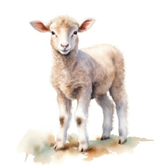 lamb. watercolor drawing