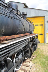 Side Of Old Locomotive, Alberta Railway Museum, Alberta