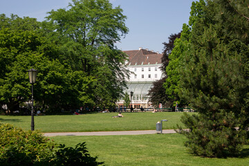 View of the Burggarten Park in Vienna