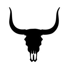 Bull skull vector silhouette