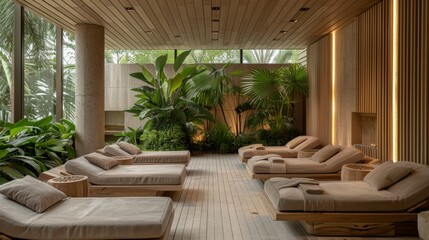 Obraz premium An oasis of calm, featuring health-focused amenities and lush spa