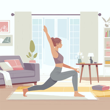 Woman Wear fitness outfits, doing exercise and yoga poses, Funny and Cool, Design for Yoga Lover, Svg Eps Vector illustration