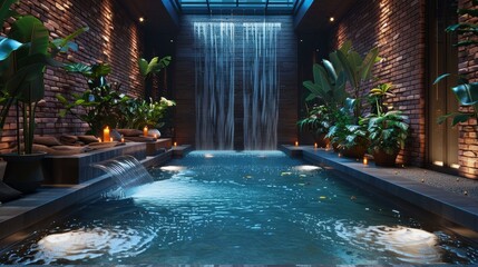 An urban wellness oasis, integrating spa services and relaxation techniques