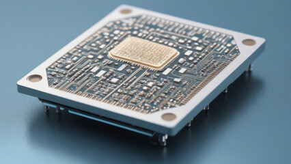 close up of computer circuit board