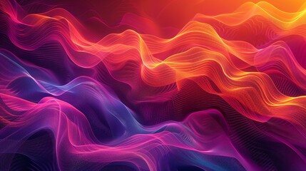 Obraz premium Dynamic geometric line art on a vibrant background