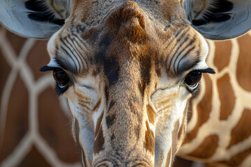 A close-up shot of a Giraffe