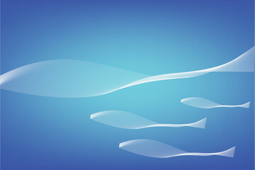 Blue Swirl 3d ads background with wave lines. Abstract ocean concept, web banner