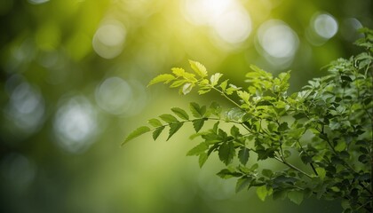 green leaves in sunlight