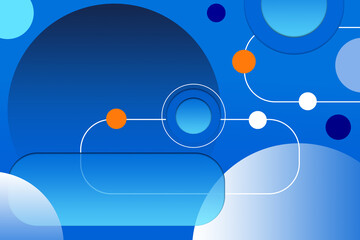 Obraz premium Abstract Modern Graphic Geometric Background With Memphis Element And Blue Gradient Color Design for Graphic Business Technology Digital Website Template Background Backdrop Wallpaper Poster Banner