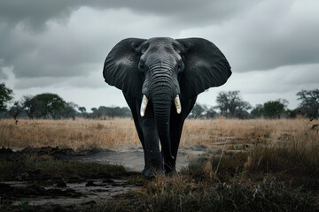 A full body shot of a Elephant - Powered by Adobe