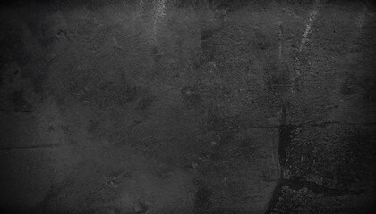 Old black grunge background. Concrete wall. Dark textured wallpaper. Grunge image. Film grain