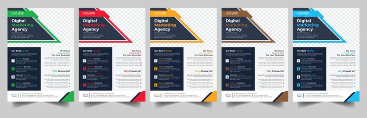 Modern Creative Corporate business, digital marketing agency flyer Brochure design, cover modern layout, annual report, poster, flyer in A4 template