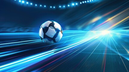Football or soccer background with glowing line. abstract background for football ad, tournament ad, sport ad, football league add.