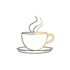 Coffee cup vector icon design template.