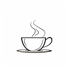 Coffee cup icon. Vector illustration of a cup of coffee.