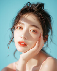 아시아인 뷰티 메이크업 모델