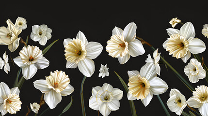 flower white color, generative ai