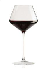 Red wine in glass isolated on white