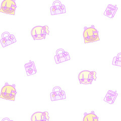 平成スクールガールスクエアパターン⭐︎PNG