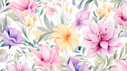 watercolor flowers background