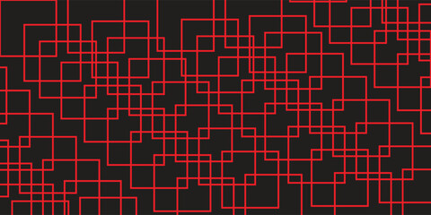 High contrast red and black glossy stripes. Abstract tech graphic banner design