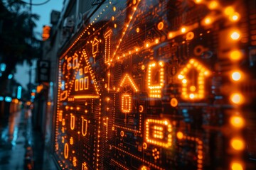 Naklejka premium Advancing Hydroelectric Power in Real Estate: Smart Home Concepts and Energy Modernization for Comfortable, Eco-Conscious Living