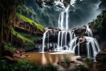 waterfall in the jungle