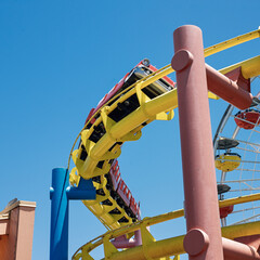 ferris wheel in the park Santa Monica Beach
