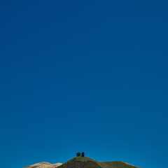 landscape with blue sky