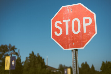 stop sign on the street