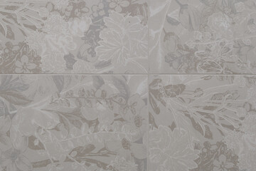 Seamless grey pattern with floral design wallpaper gray vintage retro background
