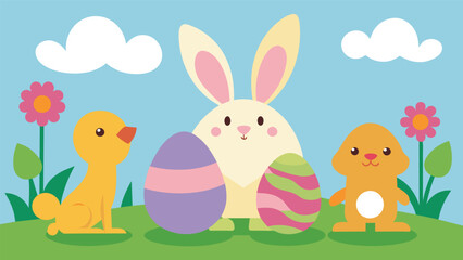 Obraz na płótnie Canvas Easter vector Illustration Design