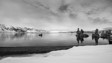 Black and White Mono lake 