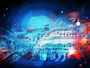 illustration of note key of music abstracts background 