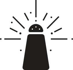 Salt shaker icon in flat style isolated on white background. Baking and cooking ingredient. Food seasoning. Kitchen utensils salt shaker. Vector illustration