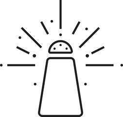 Salt shaker icon in flat style isolated on white background. Baking and cooking ingredient. Food seasoning. Kitchen utensils salt shaker. Vector illustration