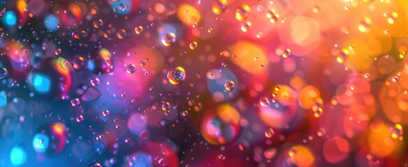 Fototapeta na wymiar Close-up of quantum dots, showcasing their vibrant luminescence for next-gen display technologies