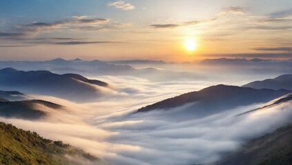 Obraz premium sunset in the mountains
