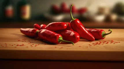 Tapeten Scharfe Chili-pfeffer red hot chili peppers