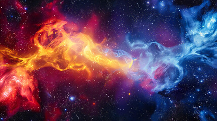 Fototapeta premium Ethereal Nebula in Deep Space, Cosmic Background, Science and Astronomy, Abstract Universe Concept