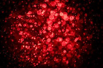 Blurred photo with red dots visible glittering, shining brightly look and feel luxurious