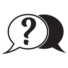 Question mark icon symbol, vector illustration. Question mark icon flat round button .