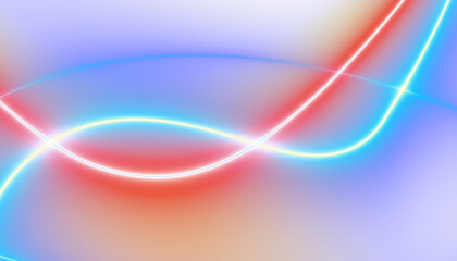 Energy lines with transparent gradient background. Elegant rainbow colours wavy line on Transparent png overlay background