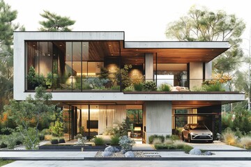 Fototapeta premium From Voice Recognition to Eco Friendly Living: Harnessing Technology for a Smarter, Greener Home Environment