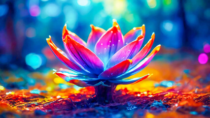 Beautiful glowing flowers for the background.