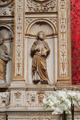 Sculpted Detail of the Crucifix Chapel at the Santa Maria della Pace Church in Rome, Italy.JPG