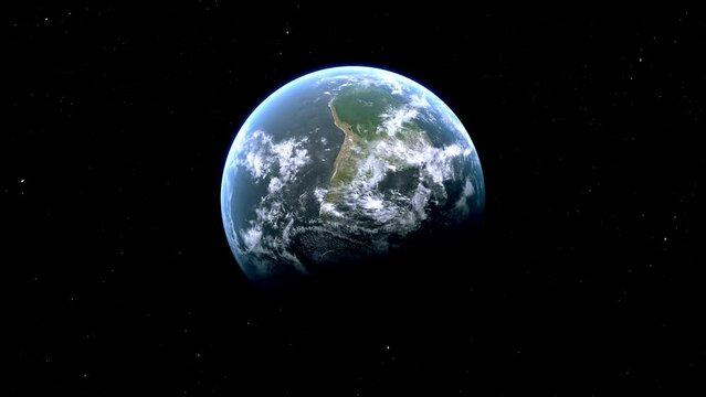 Peru Zoom to the Country Map from Space to Earth	