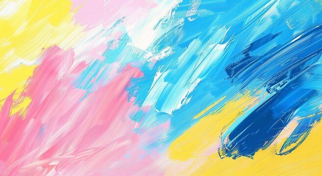 Abstract background with colorful pastel brush strokes
