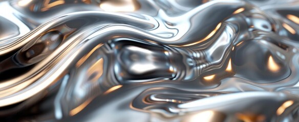 Detailed image of polished metal, capturing the shine and smoothness for a luxurious background
