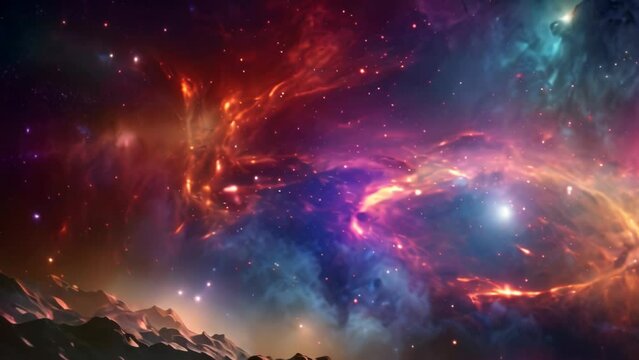 Nebula Galaxy Starfield In Outer Space. Infinity